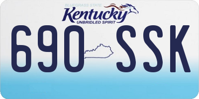 KY license plate 690SSK