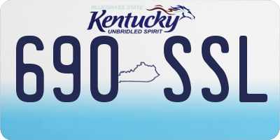 KY license plate 690SSL