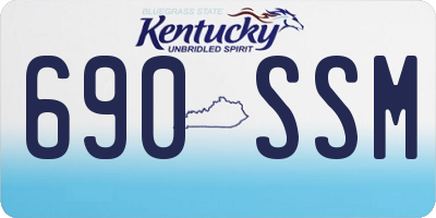 KY license plate 690SSM