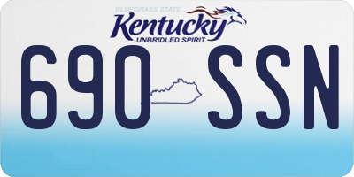 KY license plate 690SSN