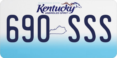 KY license plate 690SSS