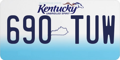 KY license plate 690TUW