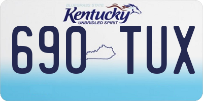 KY license plate 690TUX