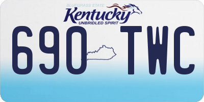 KY license plate 690TWC