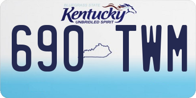 KY license plate 690TWM
