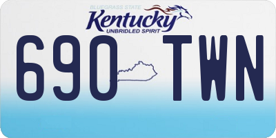 KY license plate 690TWN
