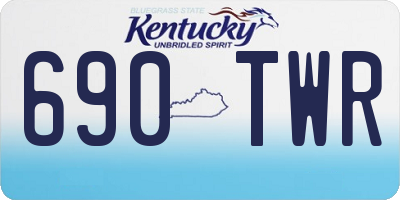 KY license plate 690TWR