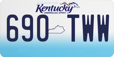 KY license plate 690TWW