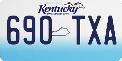 KY license plate 690TXA