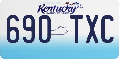 KY license plate 690TXC