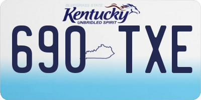 KY license plate 690TXE