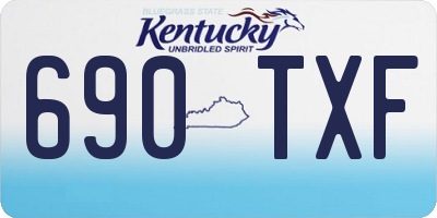 KY license plate 690TXF