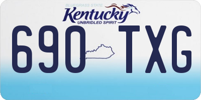 KY license plate 690TXG