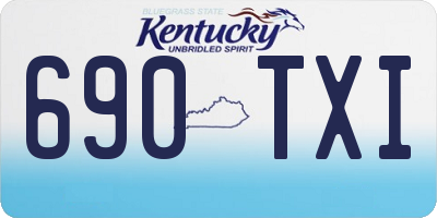 KY license plate 690TXI