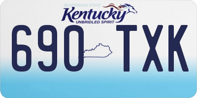 KY license plate 690TXK