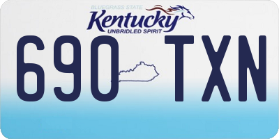 KY license plate 690TXN