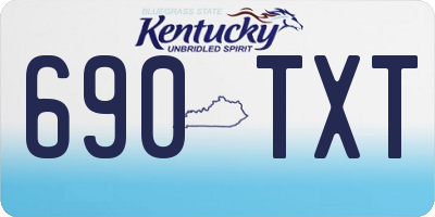 KY license plate 690TXT