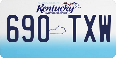 KY license plate 690TXW