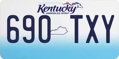 KY license plate 690TXY