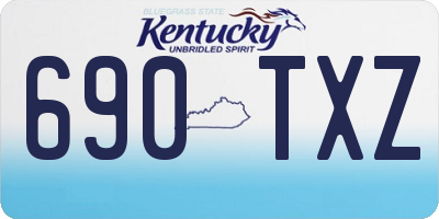 KY license plate 690TXZ