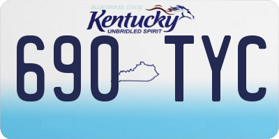 KY license plate 690TYC