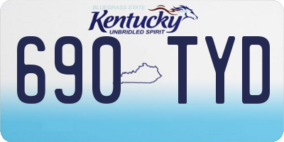 KY license plate 690TYD