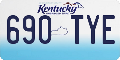 KY license plate 690TYE