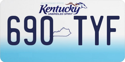 KY license plate 690TYF
