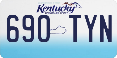KY license plate 690TYN