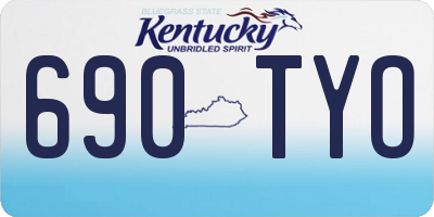KY license plate 690TYO
