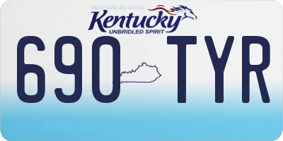 KY license plate 690TYR