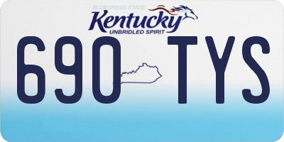 KY license plate 690TYS