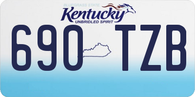 KY license plate 690TZB