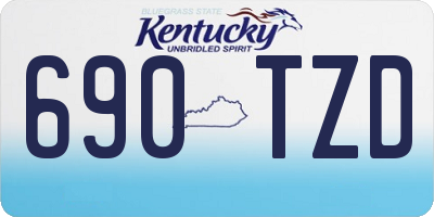 KY license plate 690TZD