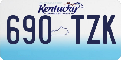 KY license plate 690TZK