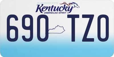 KY license plate 690TZO