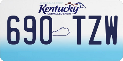 KY license plate 690TZW