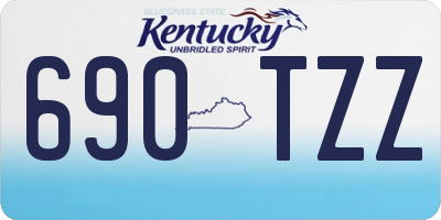KY license plate 690TZZ