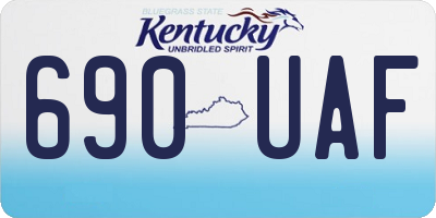 KY license plate 690UAF