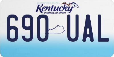 KY license plate 690UAL