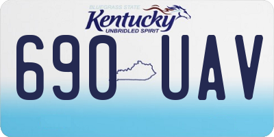 KY license plate 690UAV