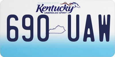 KY license plate 690UAW