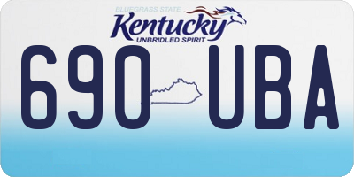 KY license plate 690UBA