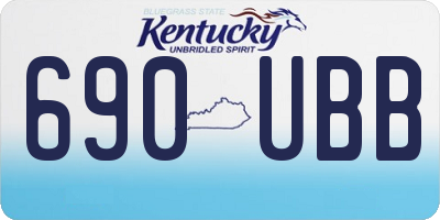 KY license plate 690UBB