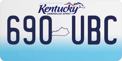 KY license plate 690UBC
