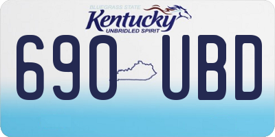 KY license plate 690UBD