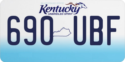 KY license plate 690UBF