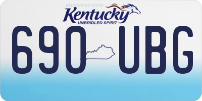 KY license plate 690UBG