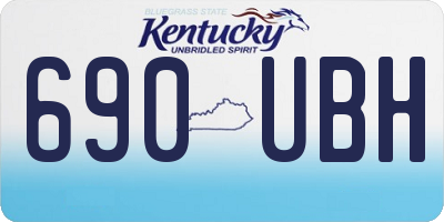 KY license plate 690UBH