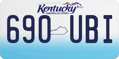 KY license plate 690UBI
